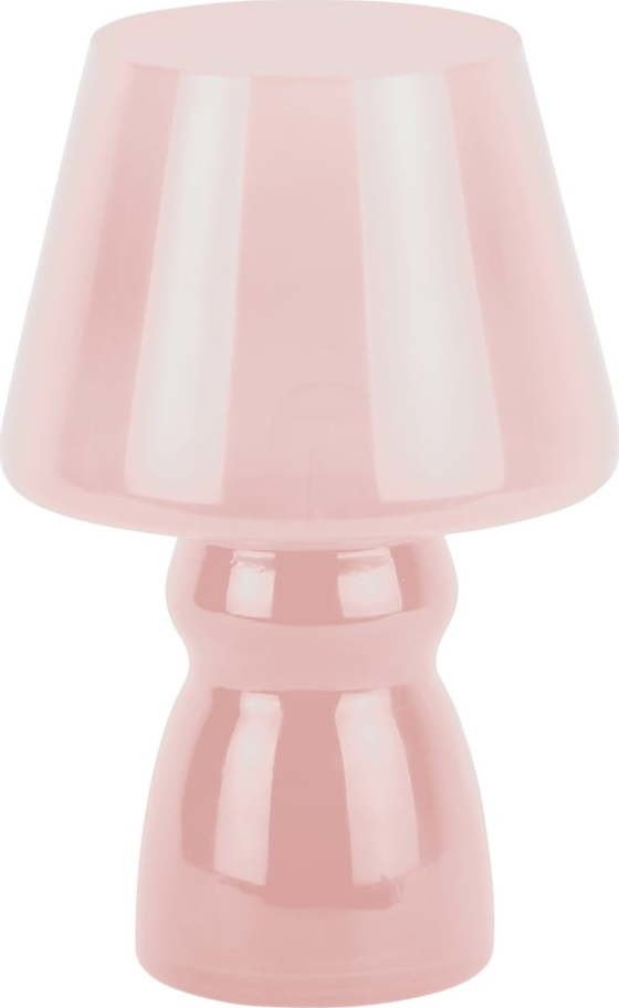 Světle růžová LED stolní lampa se skleněným stínidlem (výška 25,5 cm) Classic – Leitmotiv