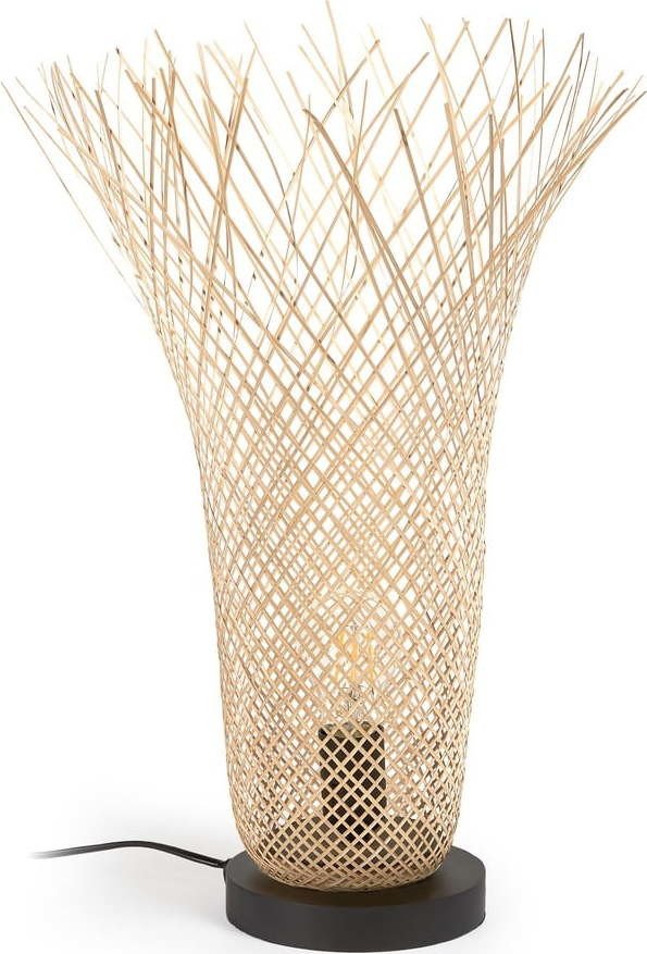 Bambusová stolní lampa v přírodní barvě s bambusovým stínidlem (výška 50 cm) Citalli – Kave Home