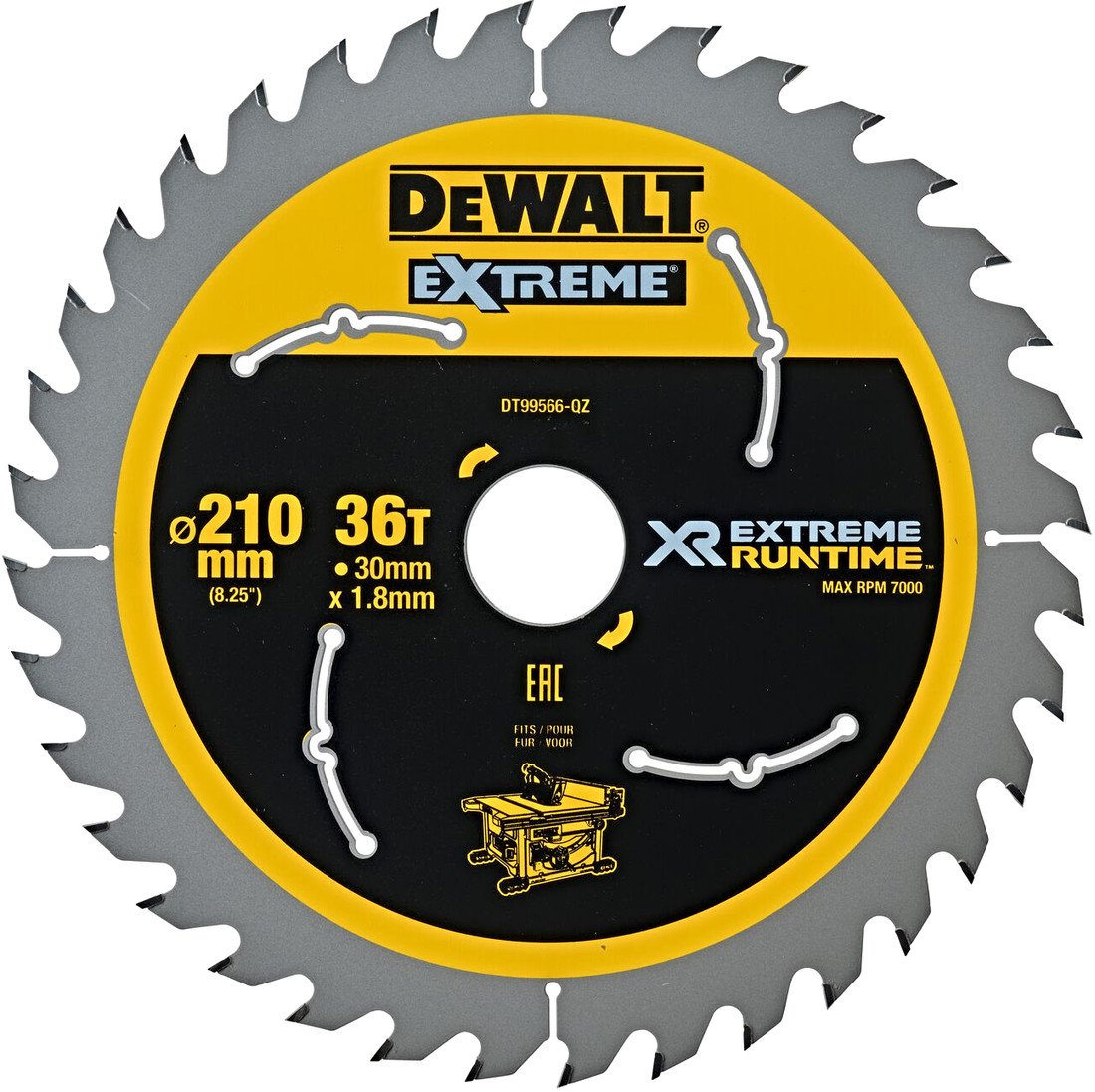 DeWALT DT99566 210x30mm pilový kotouč Extreme ATB 20° (36z) - pro DCS7485