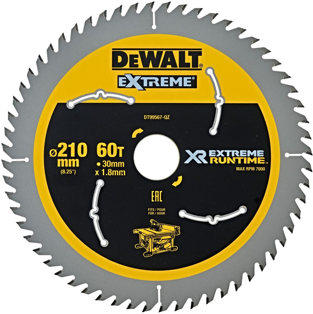 DeWALT DT99567 210x30mm pilový kotouč Extreme ATB 20° (60z)