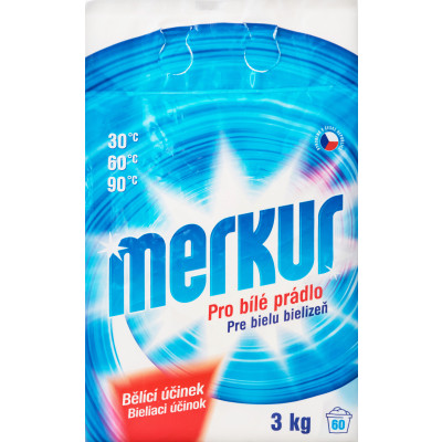 Merkur prací prášek bílá síla, 3 kg
