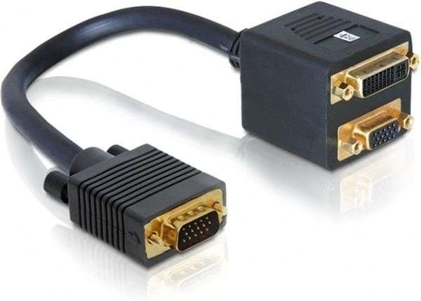 Delock adaptér VGA -> VGA + DVI-I