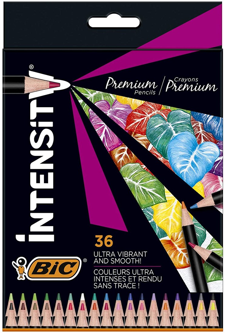 Bic, ‎951852, Intensity Premium, sada pastelek, 36 ks