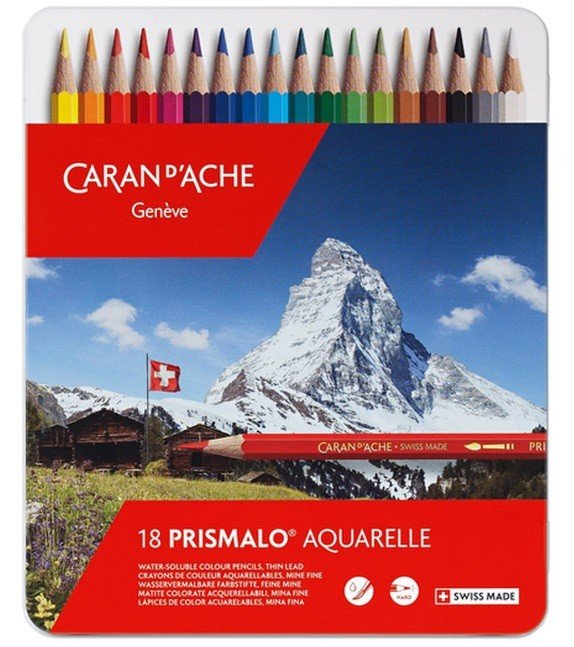 Caran d'Ache Caran d'Ache, 999.318, Prismalo, umělecké akvarelové pastelky, 18 ks