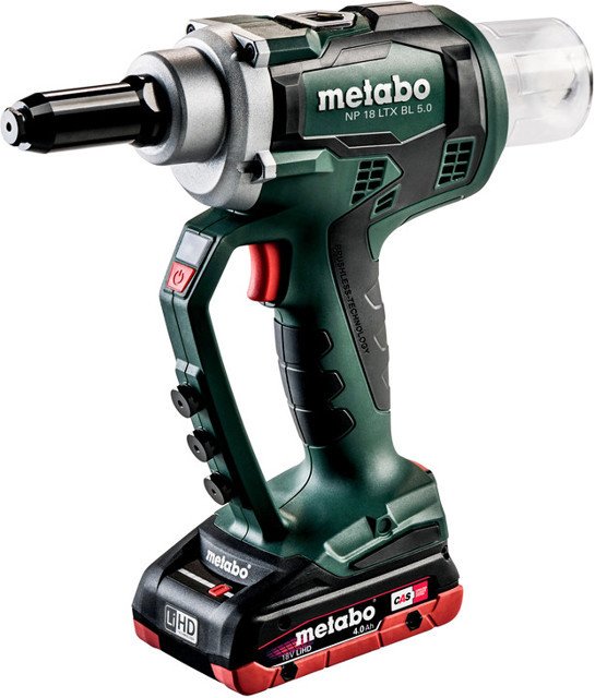 METABO NP 18 LTX BL 5.0 (2x4Ah) aku nýtovací pistole