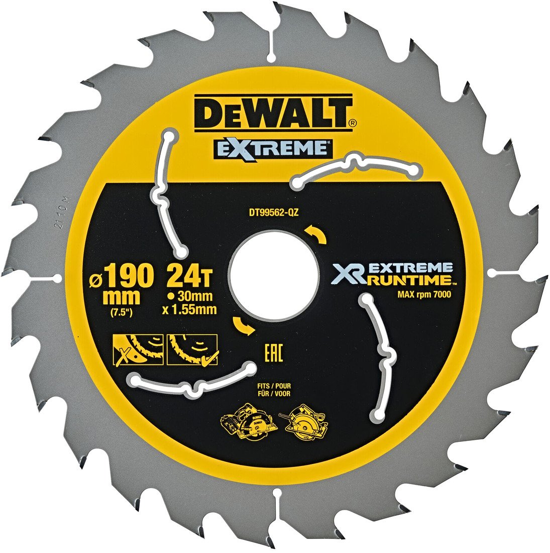 DeWALT DT99562 pilový kotouč XR Runtime (190 mm/30), zubů 24