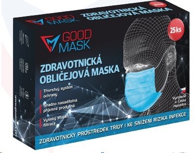 GOOD MASK Zdravotnická obličejová maska, 25ks (rouška)