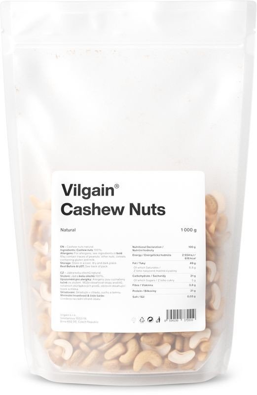 Vilgain Kešu ořechy natural 1000 g