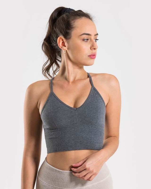 Vilgain Cotton Bralette M Dark Heather Grey