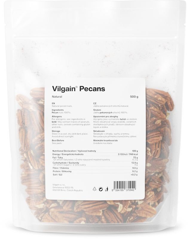 Vilgain Pekanové ořechy 500 g