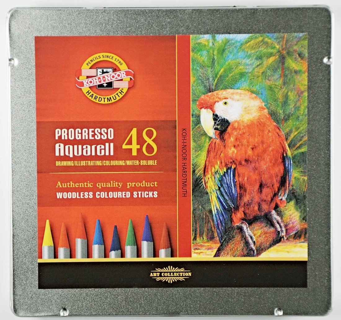 Kohinoor Koh-i-noor, 8786048001PL, Progresso, souprava akvarelových pastelek v laku, 48 ks