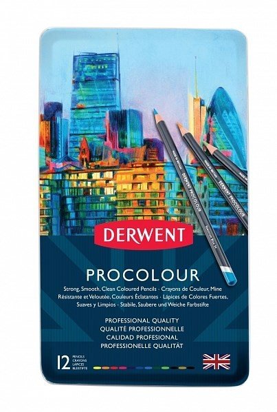 Derwent, 2302505, Procolour, umělecké pastelky, 12 ks