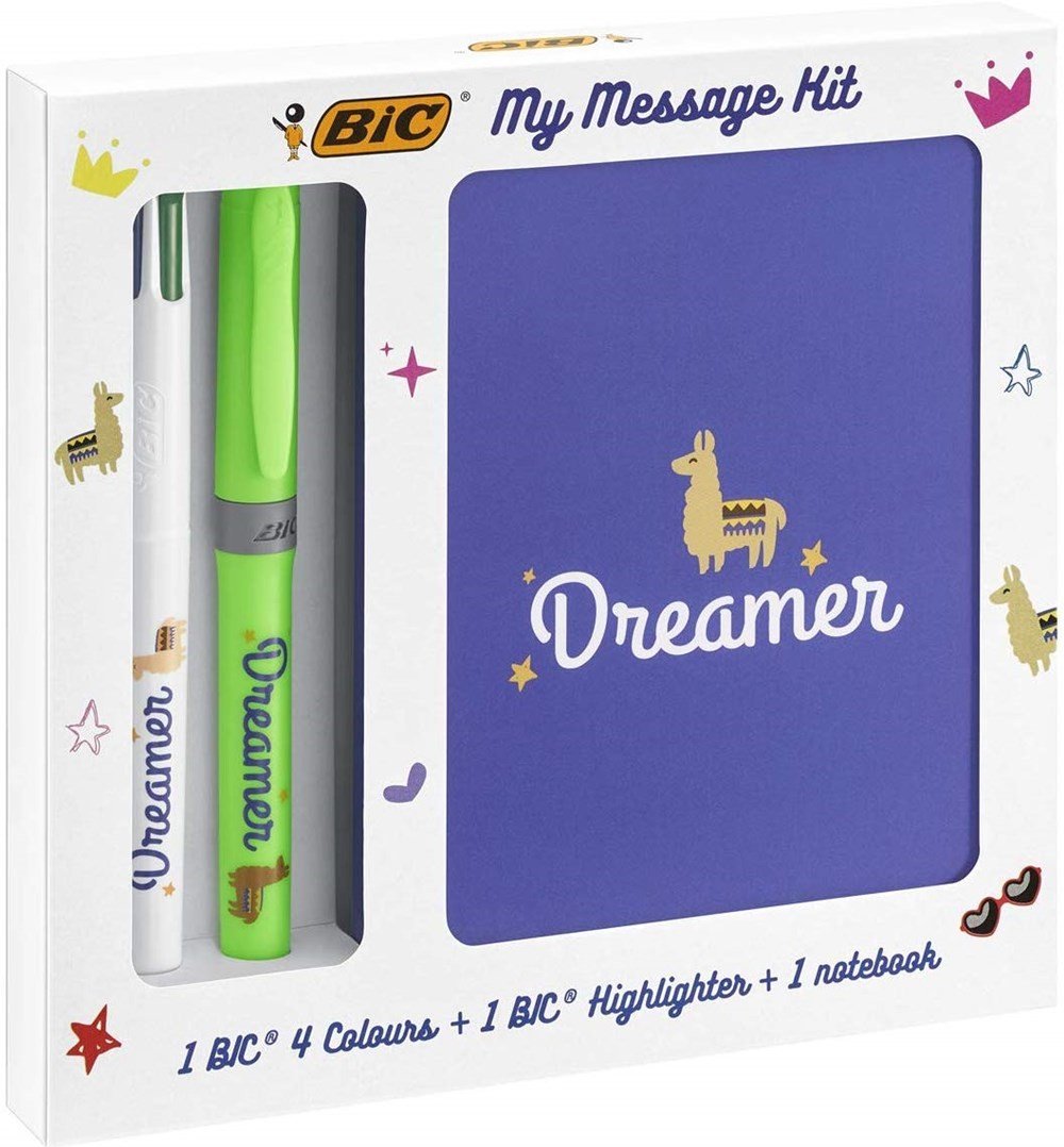 Bic, 972091, My message kit, sada zápisníku a psacích potřeb, Dreamer