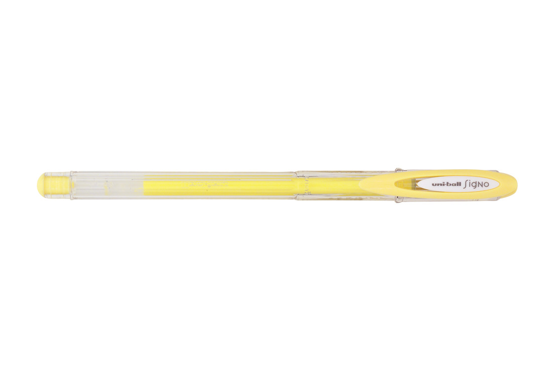 Uni-ball, UM-120 AC, Signo Angelic, gelové pero, pastelové, kusové, 1 ks Barva Gelová pera: Žlutá