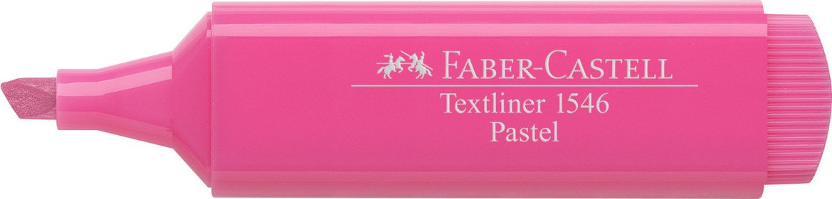 Faber-Castell, 1546, Textliner, zvýrazňovač, pastelová, 1 ks Barva: Růžová
