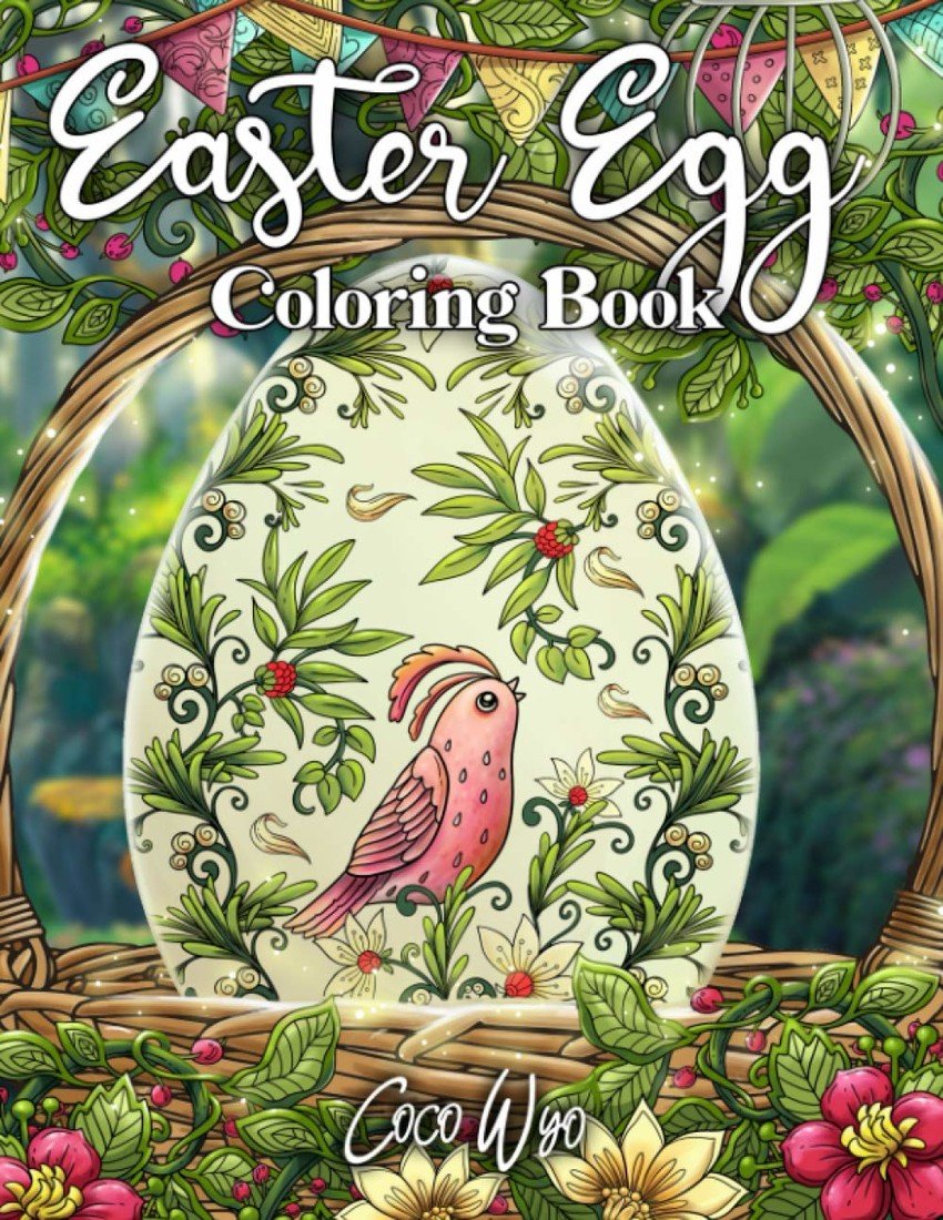 Easter Egg (velikonoční vejce), antistresové omalovánky, Coco Wyo