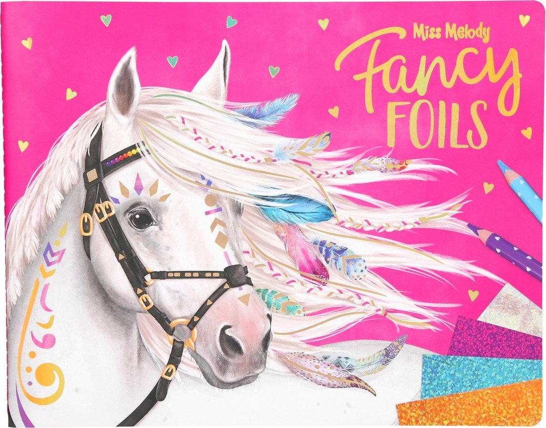 Miss Melody, 2323899, Fancy Foils, kreativní omalovánky s třpytivými fóliemi