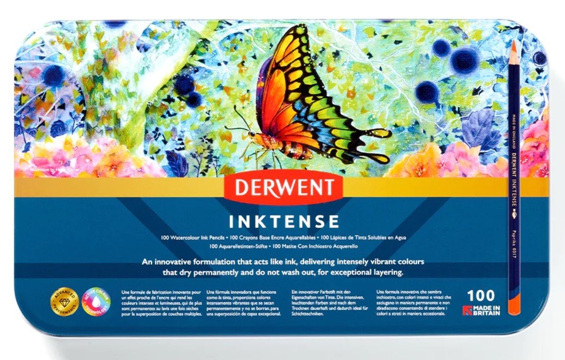 Derwent, 2306130, Inktense, inkoustové akvarelové pastelky, 100 ks