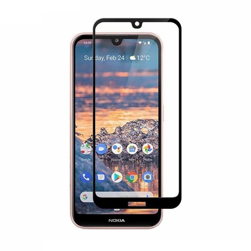 Screen Glass Nokia 2.2 5D Full Glue zaoblené černé 1024794
