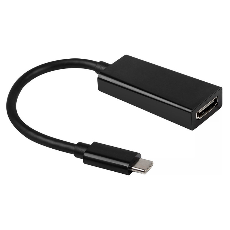 Adaptér USB-C (samec) na HDMI 4K (samice) audio video 25cm černý