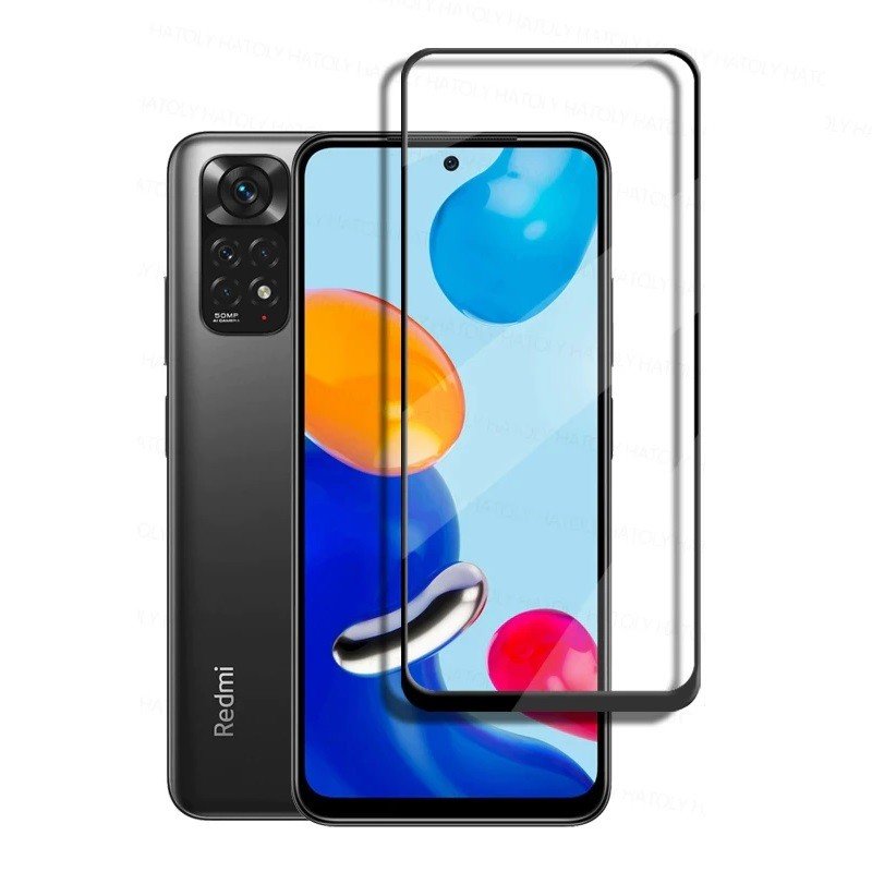 Screen Glass Xiaomi Redmi Note 11, Note 11S 5D Full Glue zaoblené černé 1027160