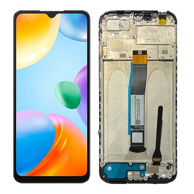 LCD display Xiaomi Redmi 10C + dotyk + přední kryt Service Pack Original černý