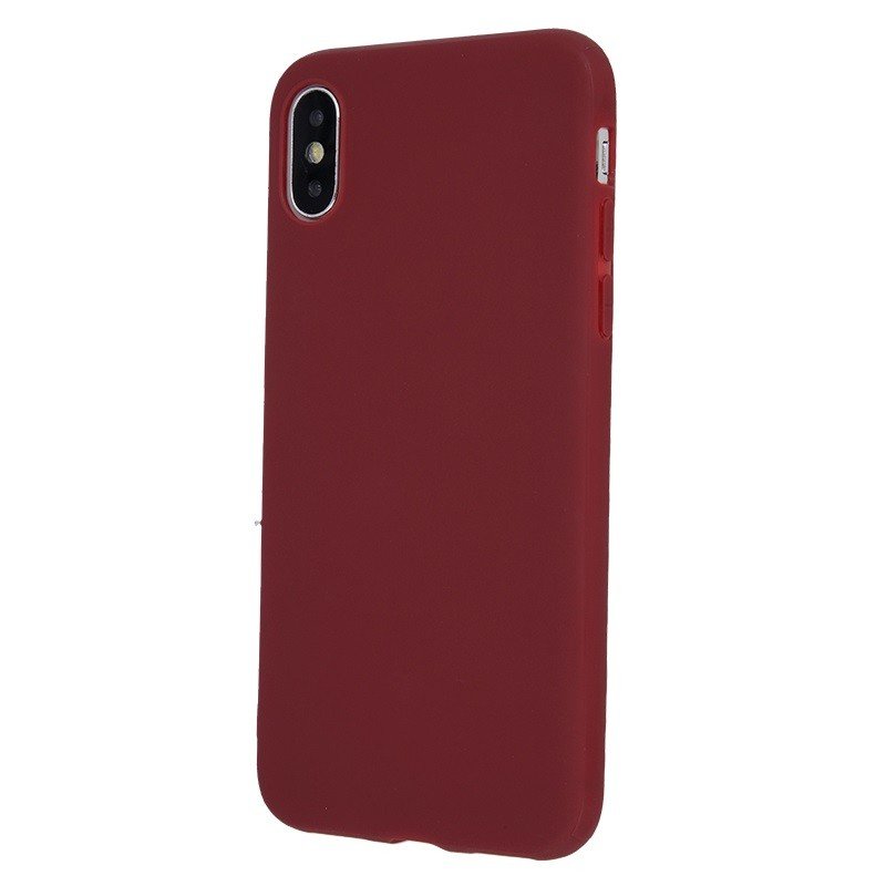 Pouzdro 1Mcz Matt TPU ochranné silikonové Realme C21 tmavě červené