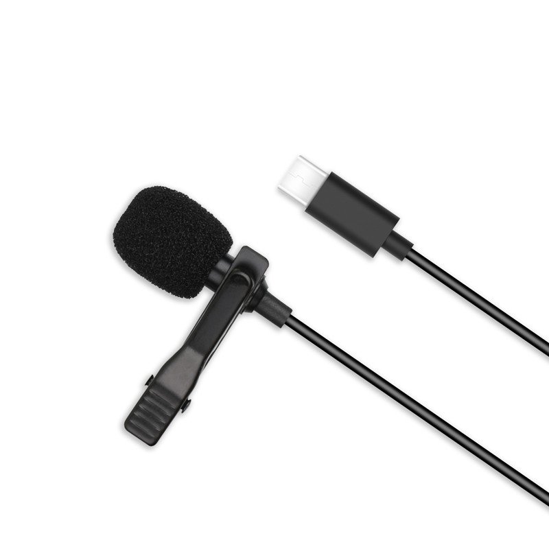 Mikrofon XO MKF02 USB-C černý - externí pro telefon / počítač / diktafon