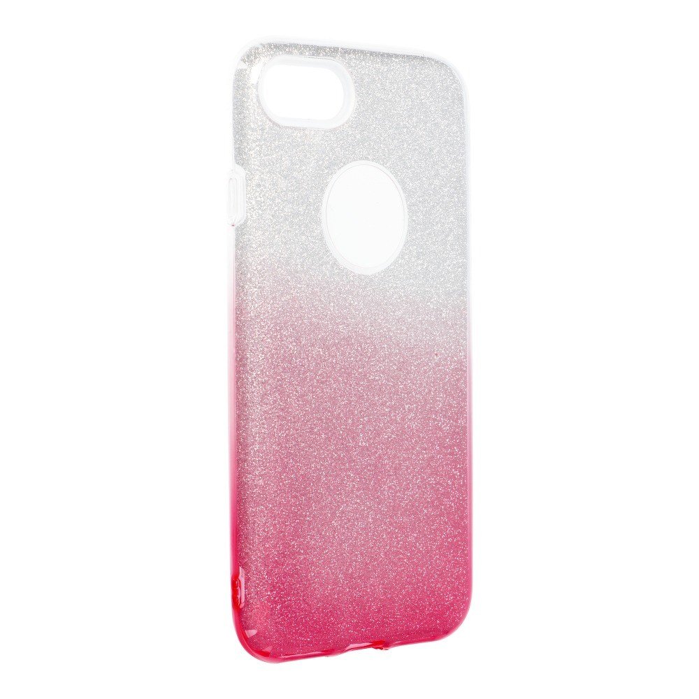 Pouzdro silikon Apple iPhone 7, 8 Shining stříbrné / růžové
