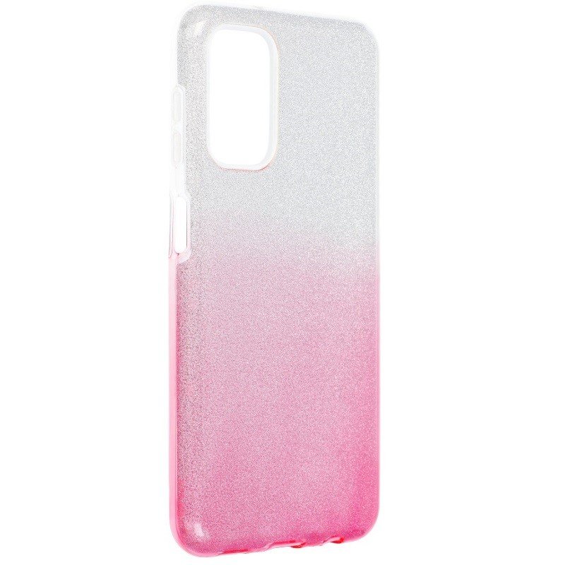 Pouzdro Focell Shining Samsung Galaxy A13 4G A135 Stříbrná-Růžová