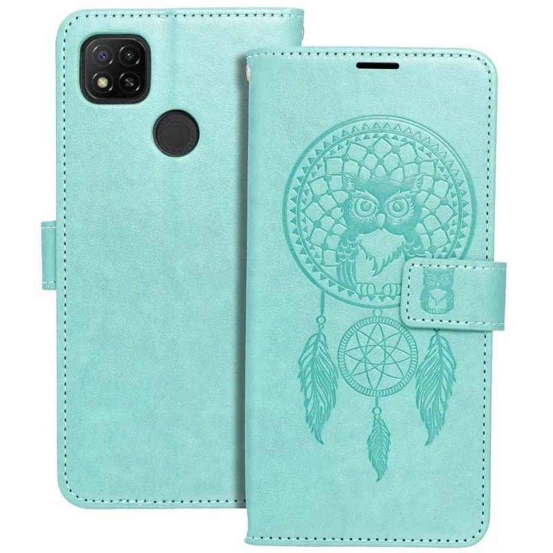 Pouzdro Flip Mezzo Book Xiaomi Redmi 9C vzor Lapač snů mátové