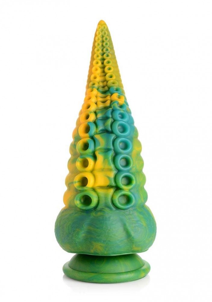Monstropus - polycotton silicone dildo - 22cm (yellow-green)