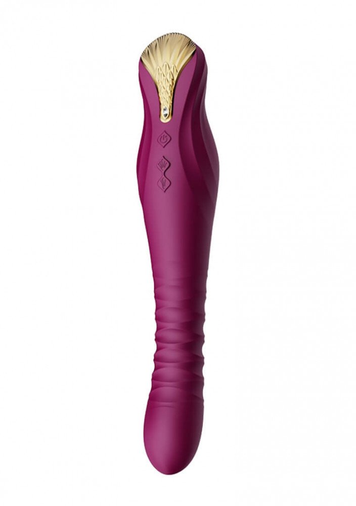 ZALO King - rechargeable, waterproof, shock vibrator (purple)