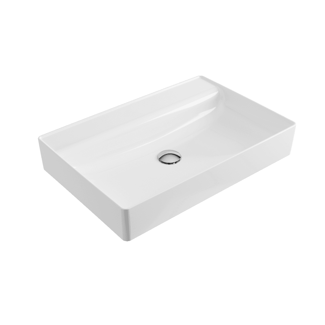 Koupelny Syrový Umyvadlo na desku Manila 60x42 cm bílé bez otvoru pro baterii