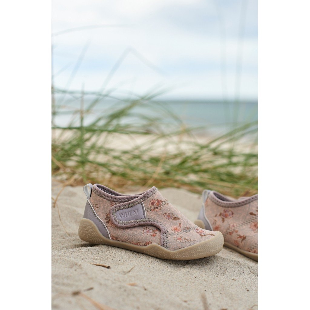 Wheat dětské plážové boty Shawn Beach 422 - purple poppy flowers Velikost: 20