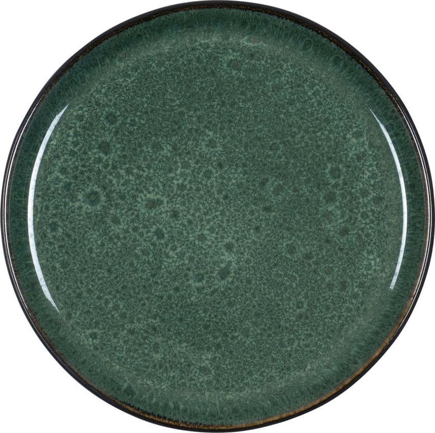 Tmavě zelený dezertní talíř z kameniny ø 21 cm – Bitz