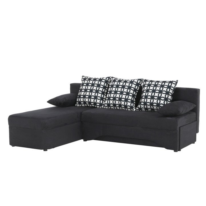 Tempo Kondela Sedací souprava POLARIS NEW - ALTARA TMAVĚ ŠEDÁ/VZOR