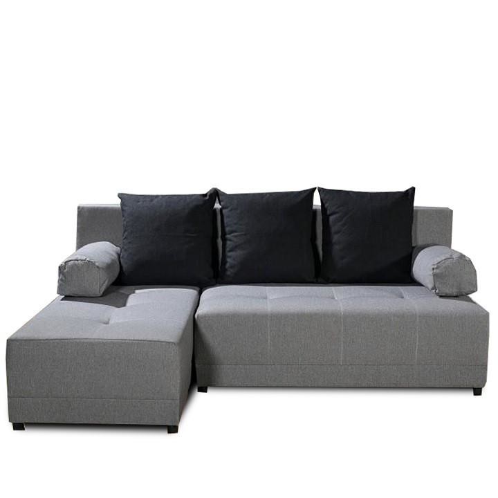 Tempo Kondela Sedací souprava MEXX L - šedá / polštáře černé