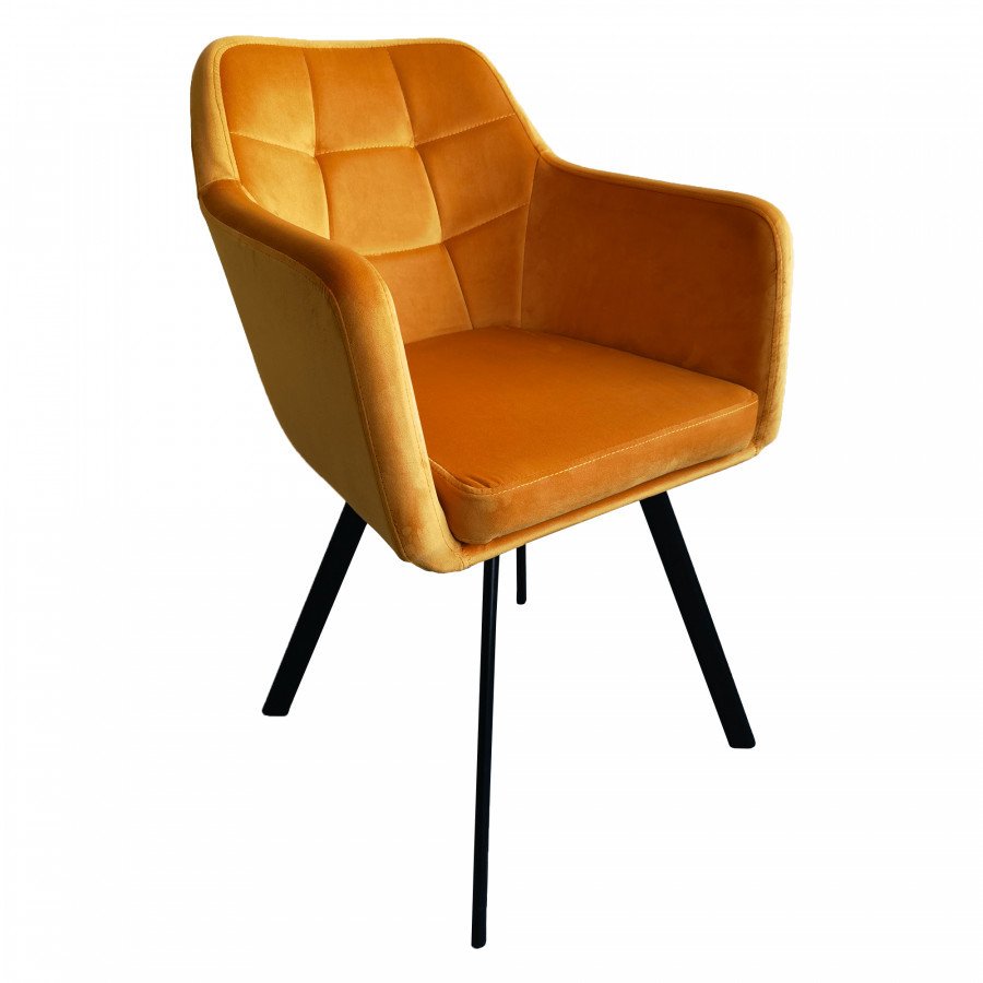 Tempo Kondela Křeslo ZERON NEW - hořčicová / černá