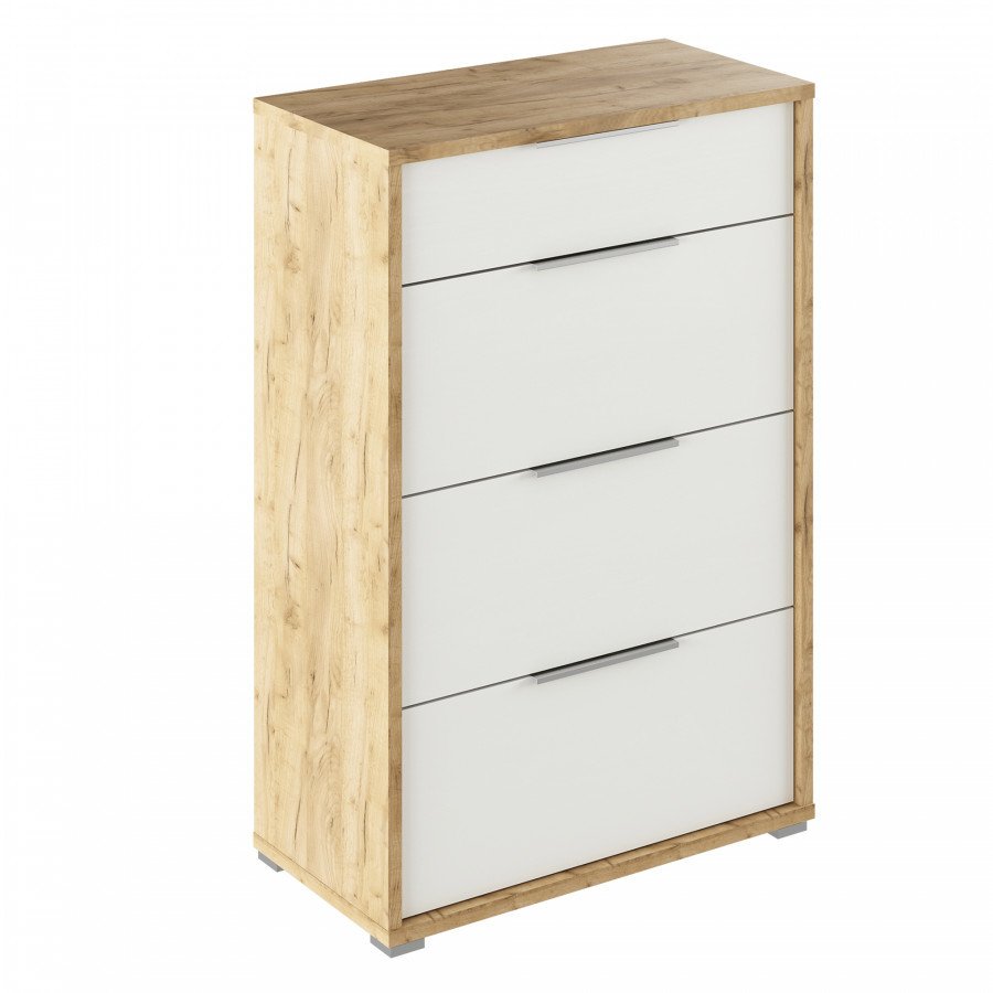 Tempo Kondela Komoda se čtyřmi šuplíky RIOMA TYP 22 - dub artisan/bílá
