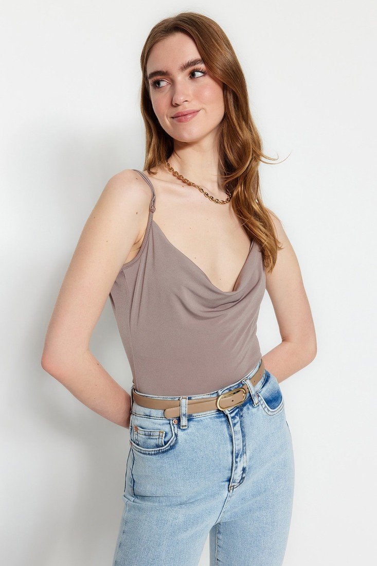 Trendyol Bodysuit - Beige - Regular fit