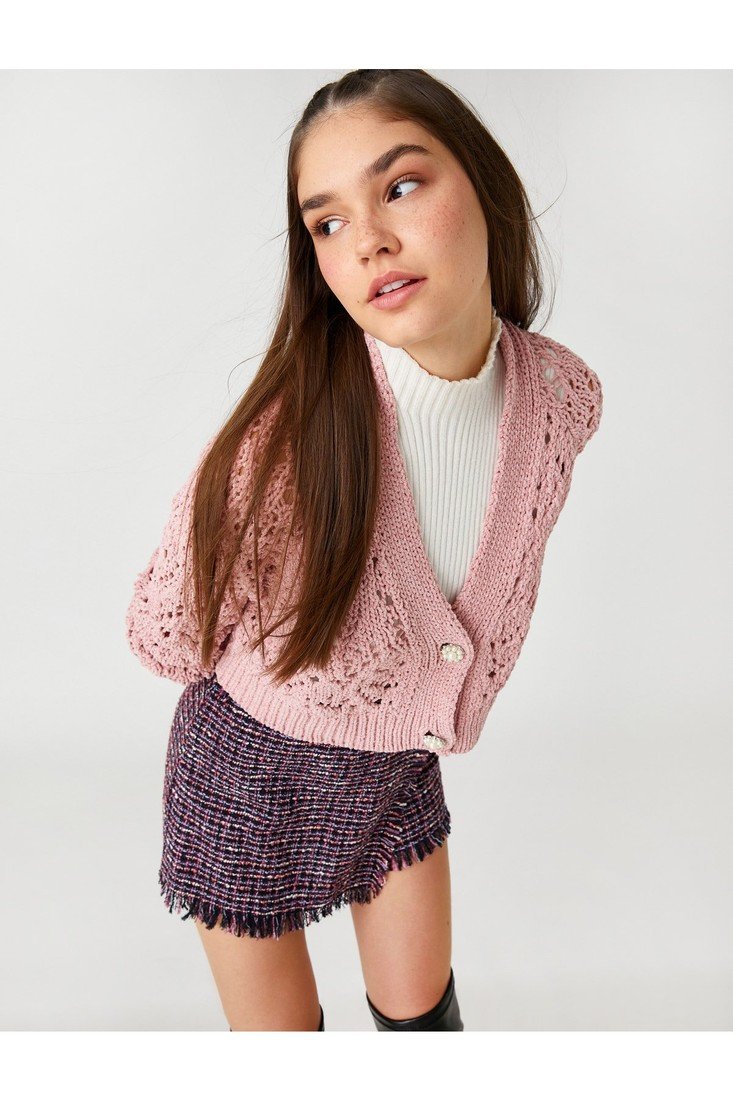 Koton Cardigan - Pink - Relaxed fit