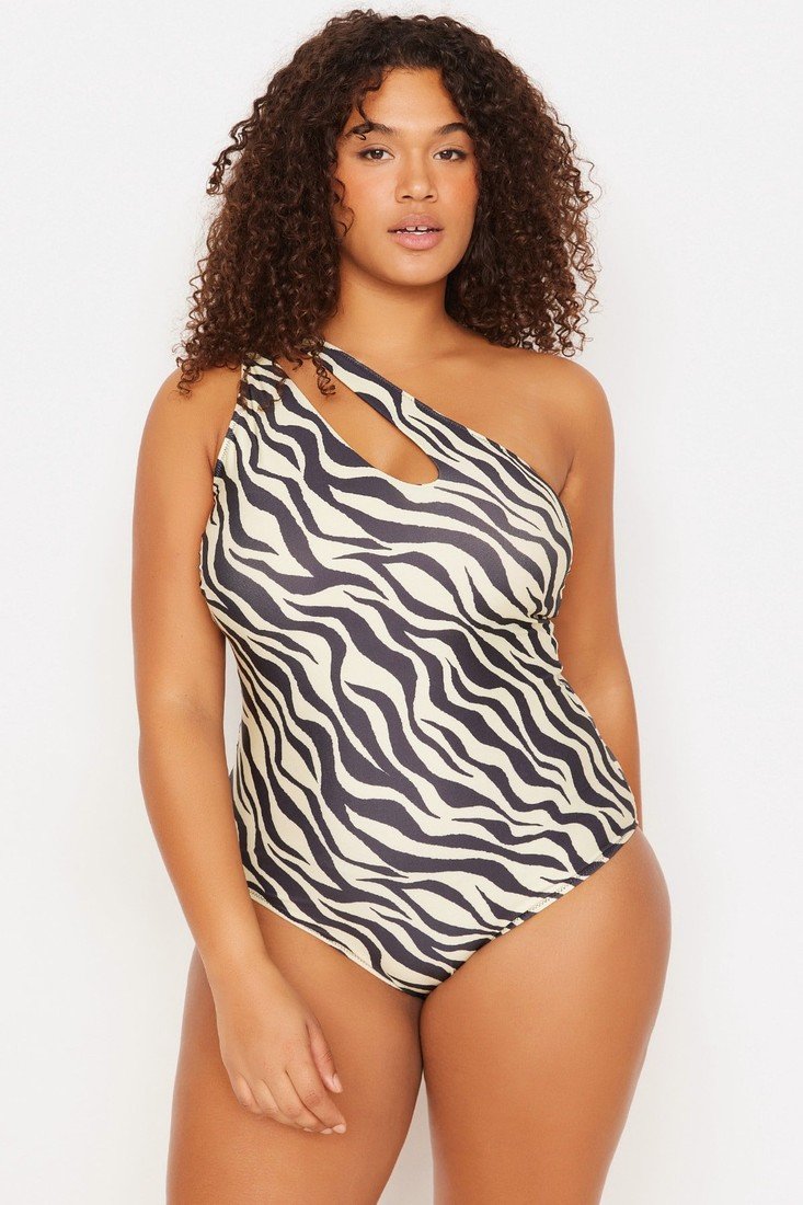 Dámské plavky Trendyol TBBSS22MA0315/Black-Brown