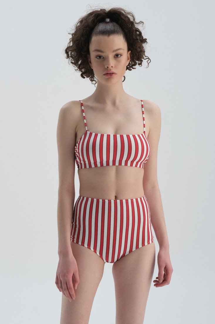 Dagi Bikini Set - Red - Striped