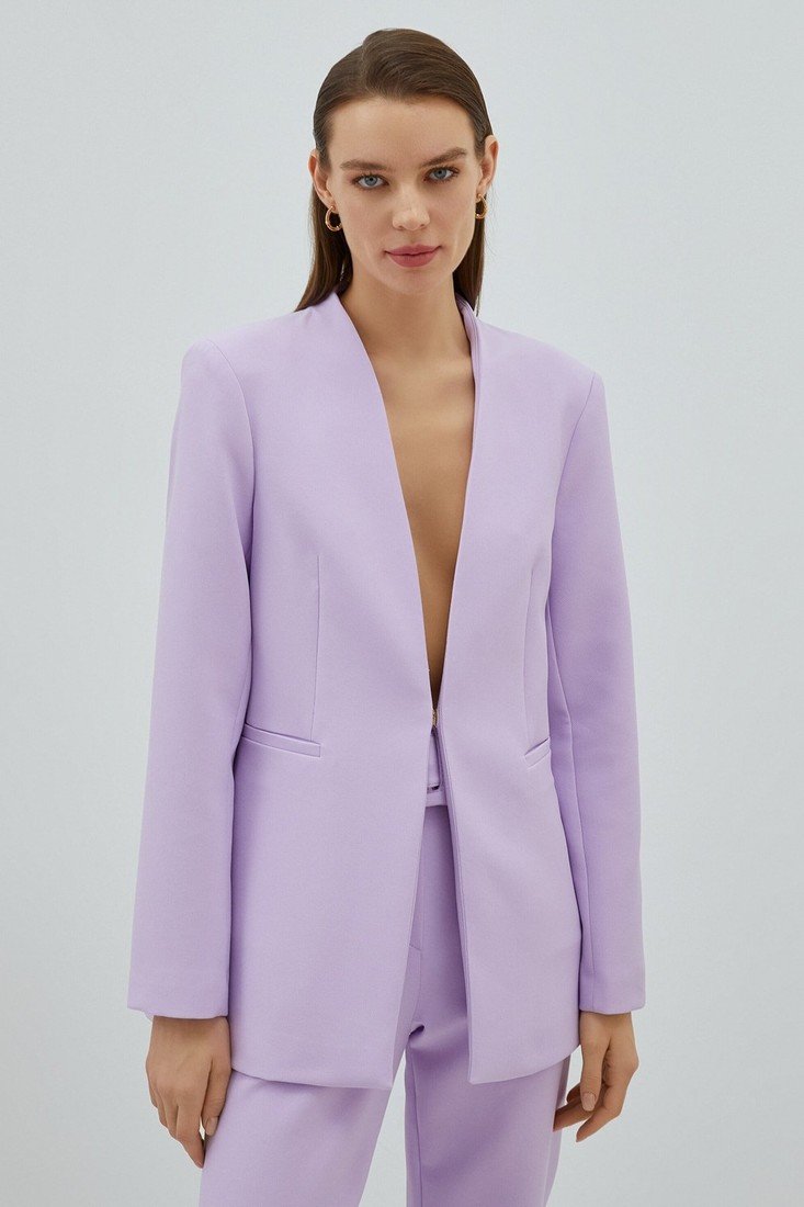 Koton Blazer - Purple - Regular fit