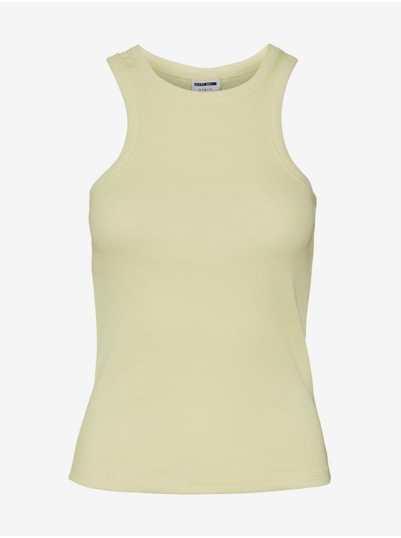 Světle žluté dámské basic tílko Noisy May - Dámské