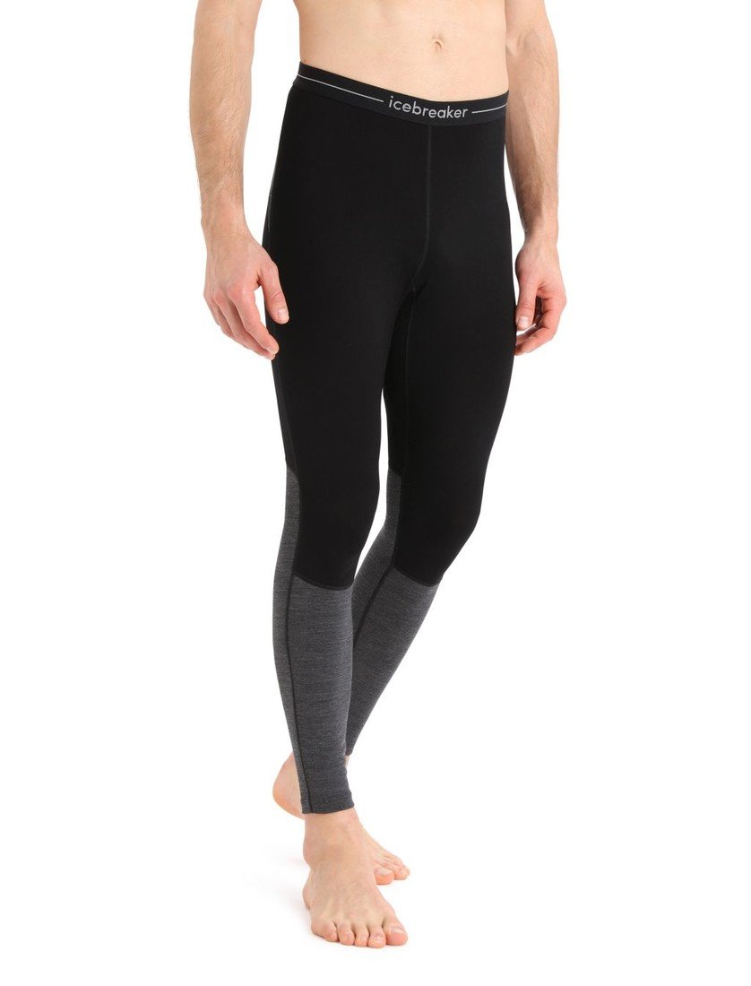 pánské spodky ICEBREAKER Mens ZoneKnit™ 260 Leggings, Black/Jet HTHR/Cb velikost: L