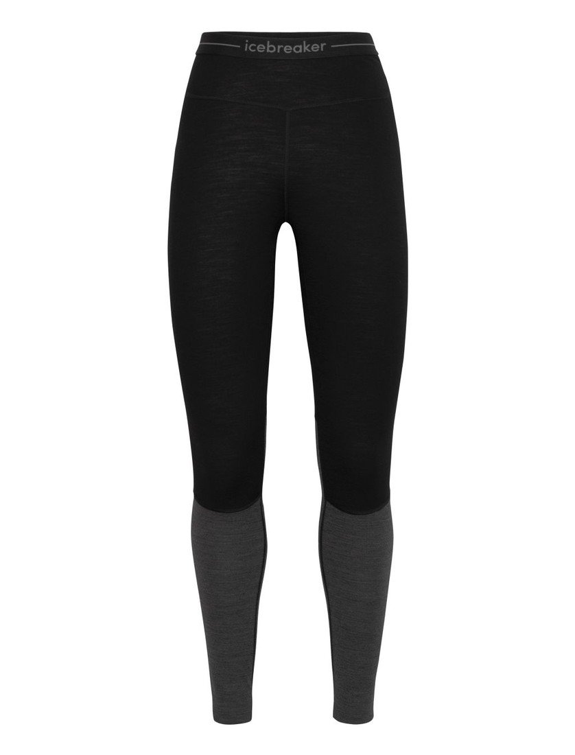 dámské spodky ICEBREAKER Wmns ZoneKnit™ 200 Leggings, Black/Jet HTHR/Cb velikost: L