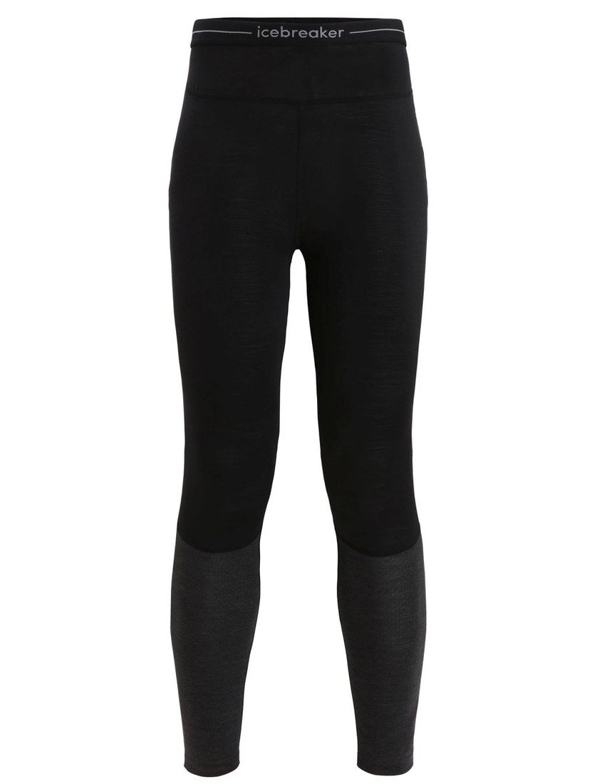 ICEBREAKER Wmns 125 ZoneKnit™ Leggings, Black/Jet Heather velikost: L