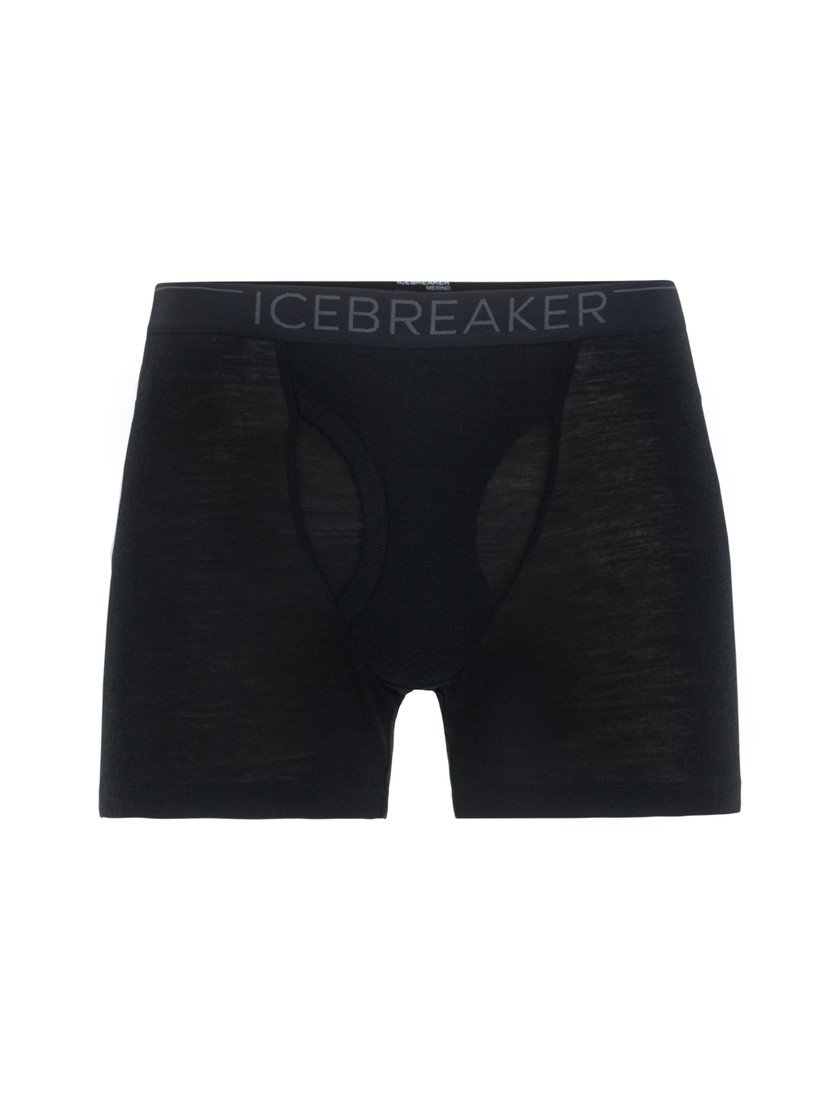 pánské merino boxerky ICEBREAKER Mens 175 Everyday Boxers w fly, Black velikost: L